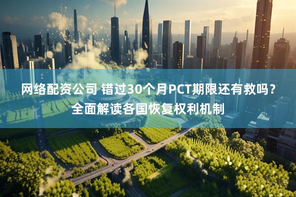 网络配资公司 错过30个月PCT期限还有救吗？全面解读各国恢复权利机制