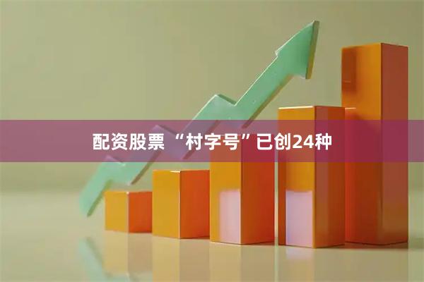 配资股票 “村字号”已创24种